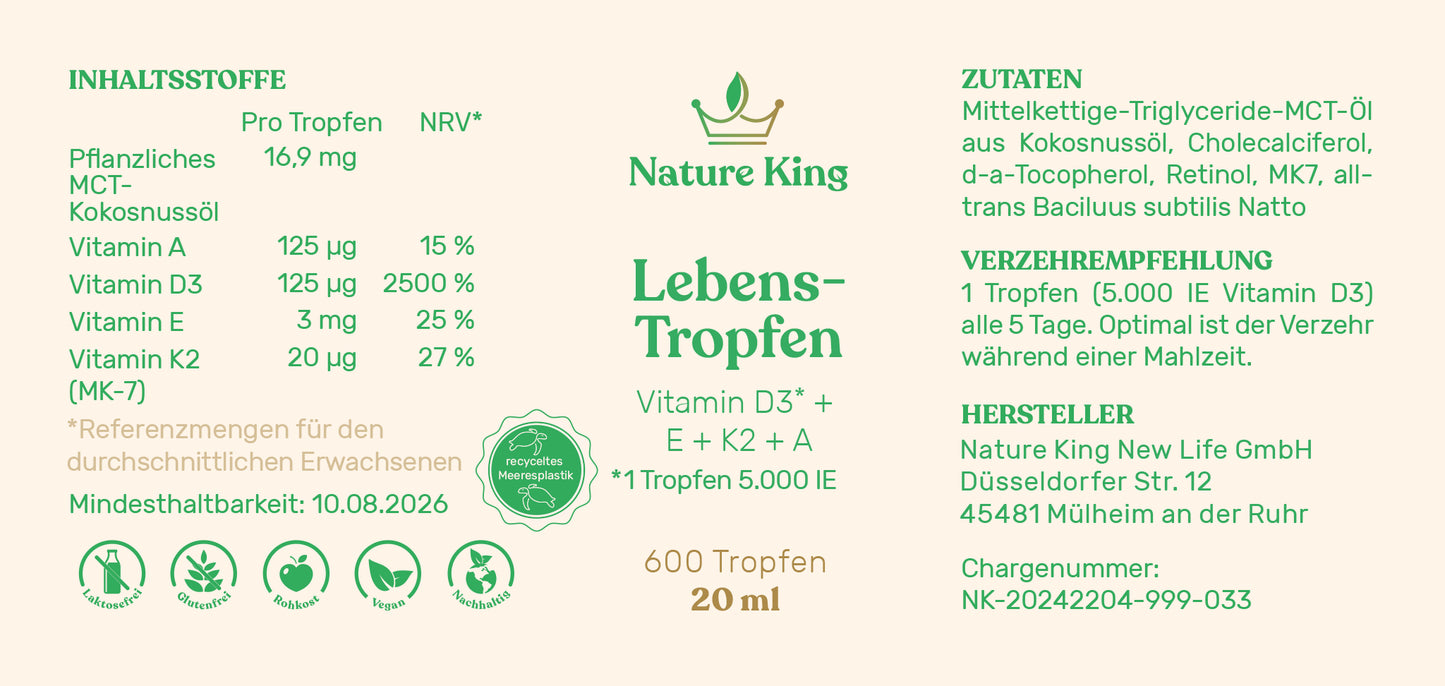 Leben & Zauber Duo für die Familie (D3, E, K2, A) - 2 x 20ml